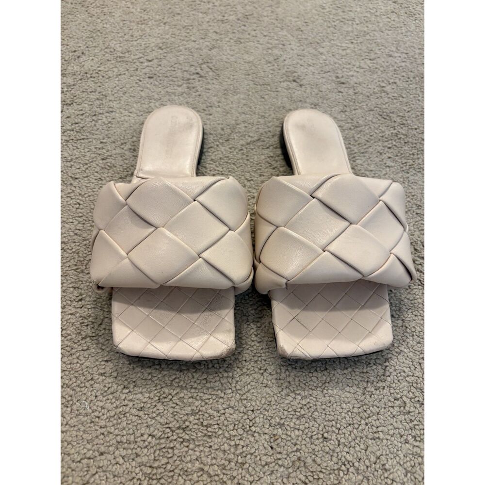 Bottega Veneta BV Lido Intrecciato Leather Sandals Bandage Color Size 37.5
